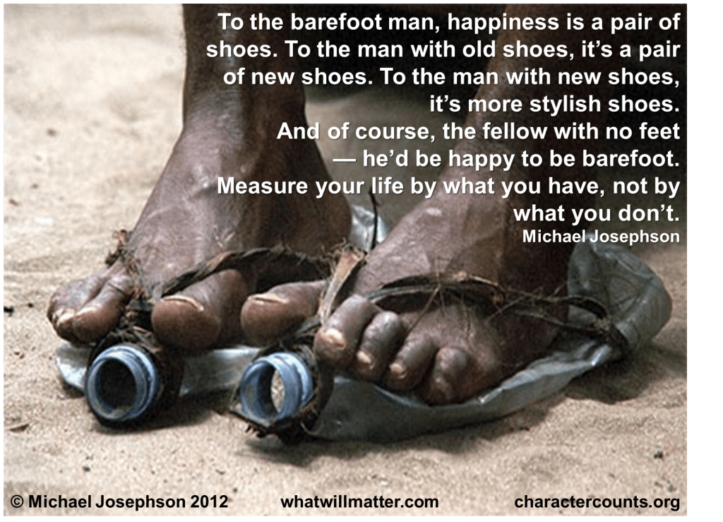 AA Gratitude - barefoot man