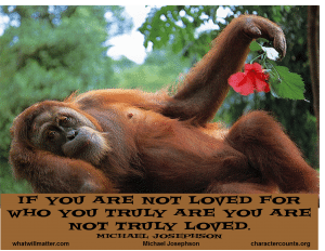 Post image for WORTH SEEING: Poster – If you are not loved for who you truly are, you are not truly loved.  — Michael Josephson