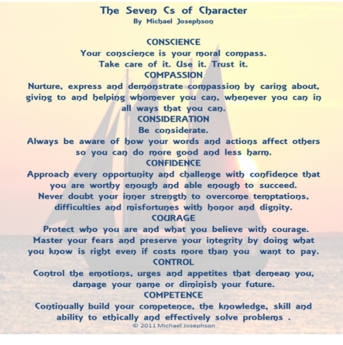 Post image for COMMENTARY 808.4: The Seven Cs of Character