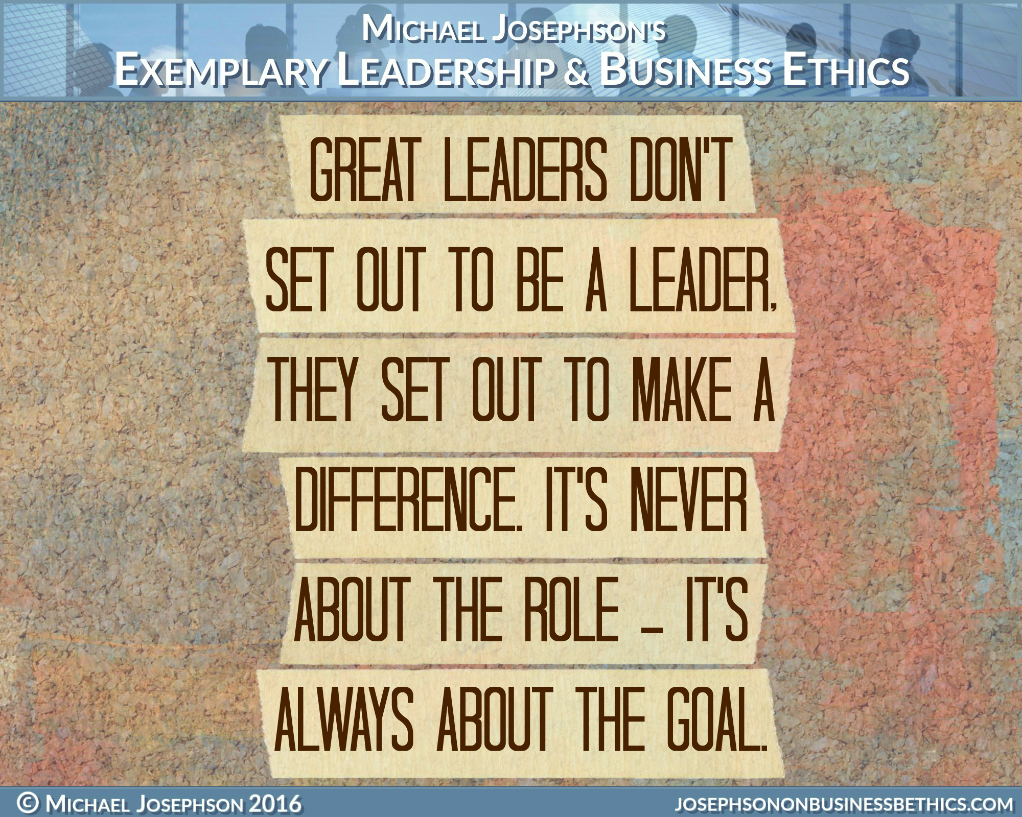 A Leader Is Good And Ethics