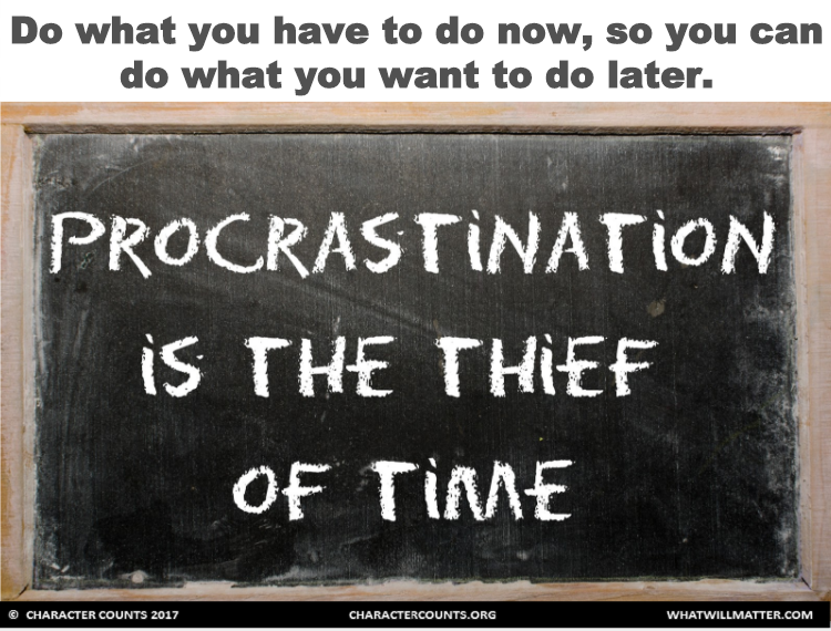 speech on procrastination is the thief of time