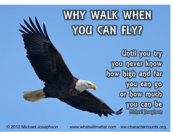 Why walk when you can fly | What Will Matter