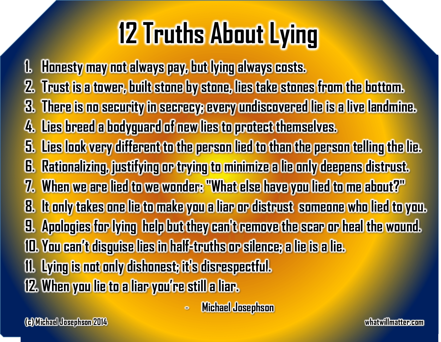 12 TRUTHS ABOUT LYING | What Will Matter