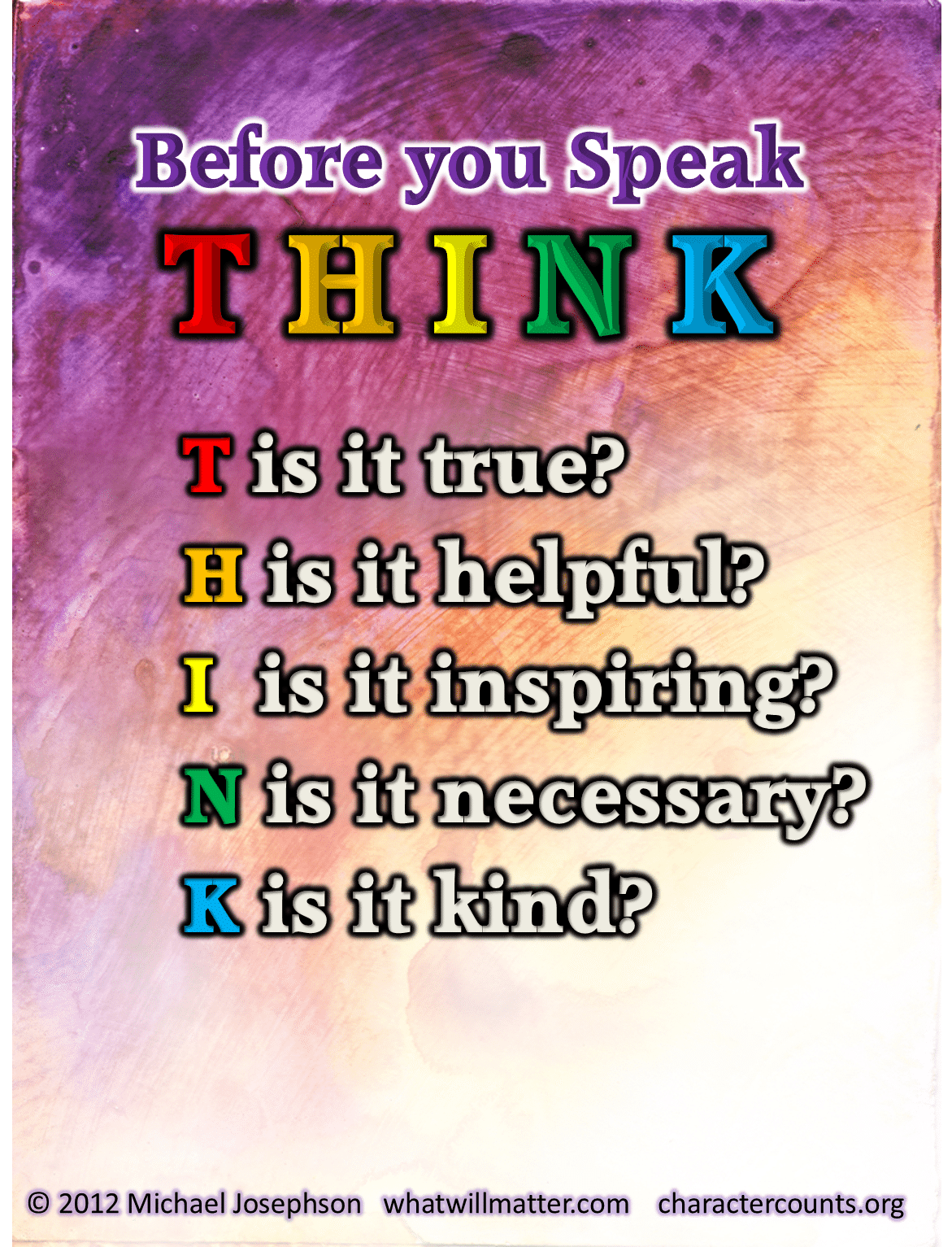 Quote Poster Before You Speak Think What Will Matter