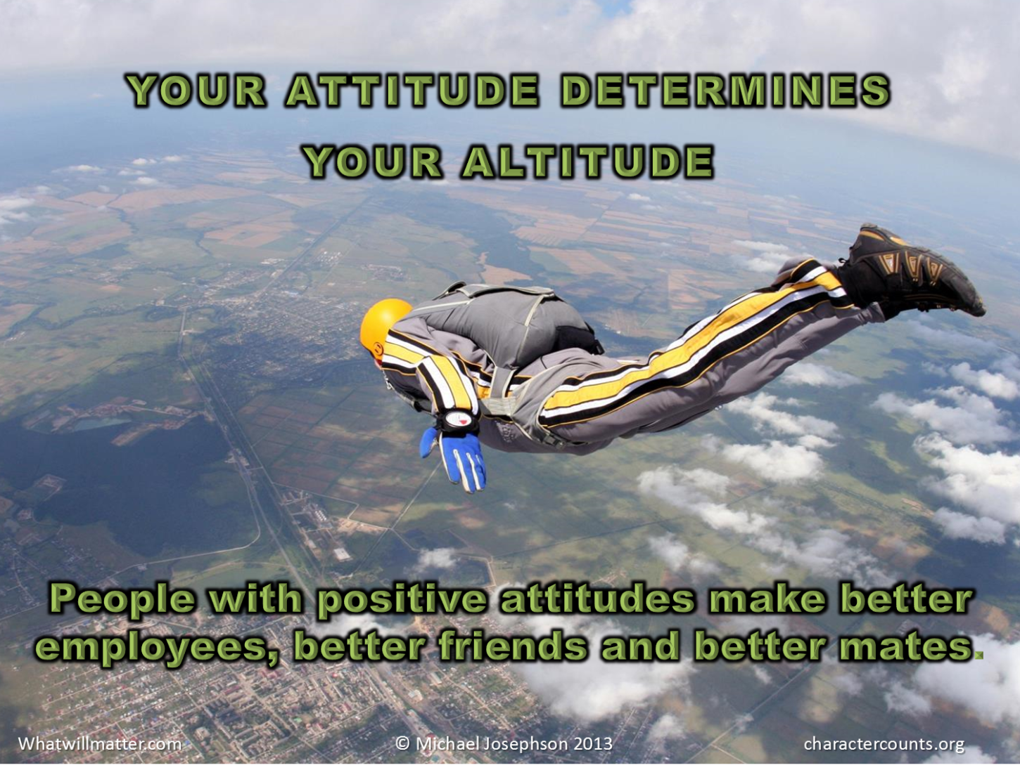 Your Attitude Determines Your Altitude What Will Matter