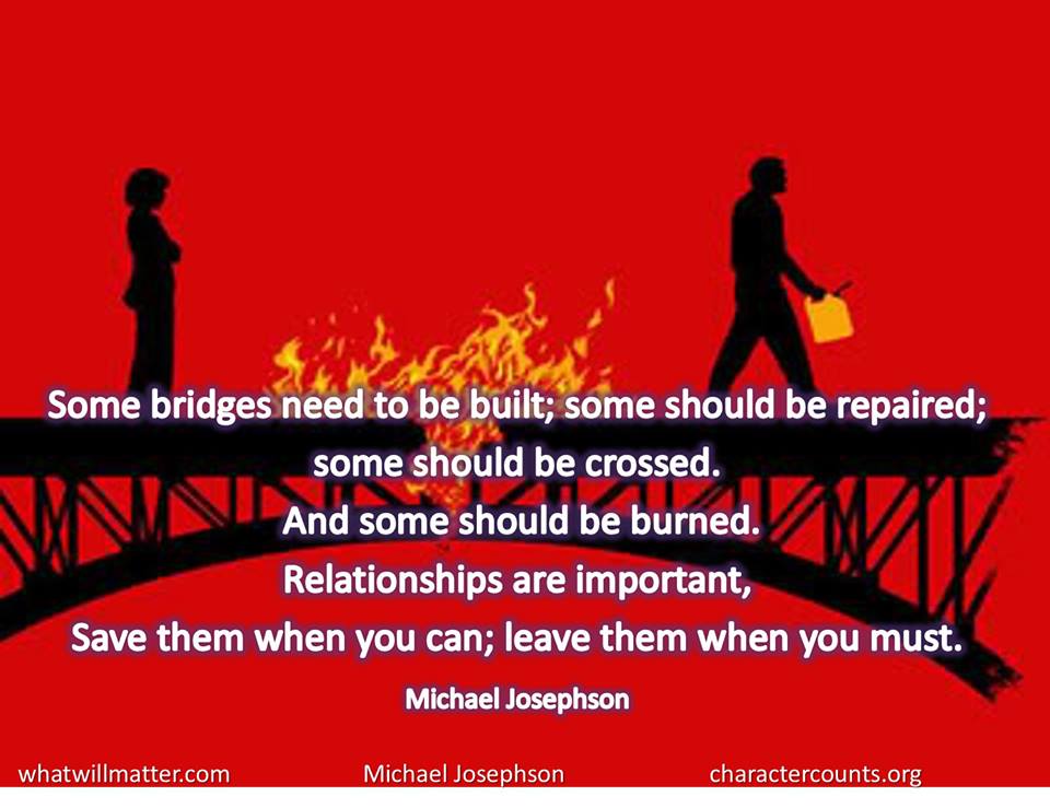 Some bridges need to be built;